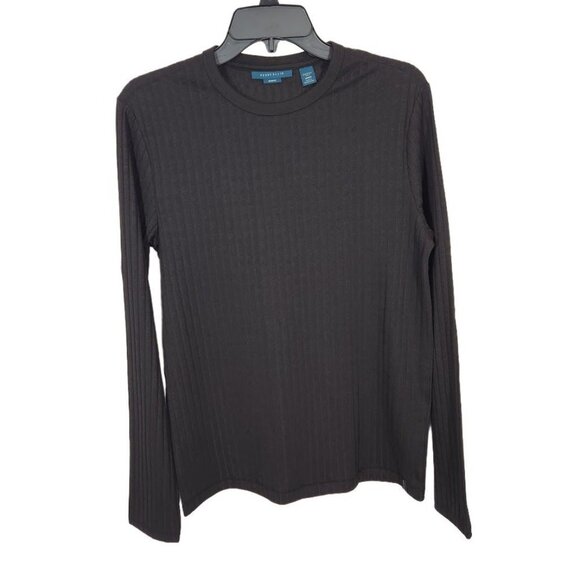 NWT Perry‎ Ellis Vertical Stripe Sweater in Black Size Small - Picture 1 of 7
